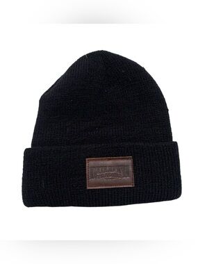 NWT Duluth Trading Company Black Tougher Guy Wool Knit Stocking Winter Hat